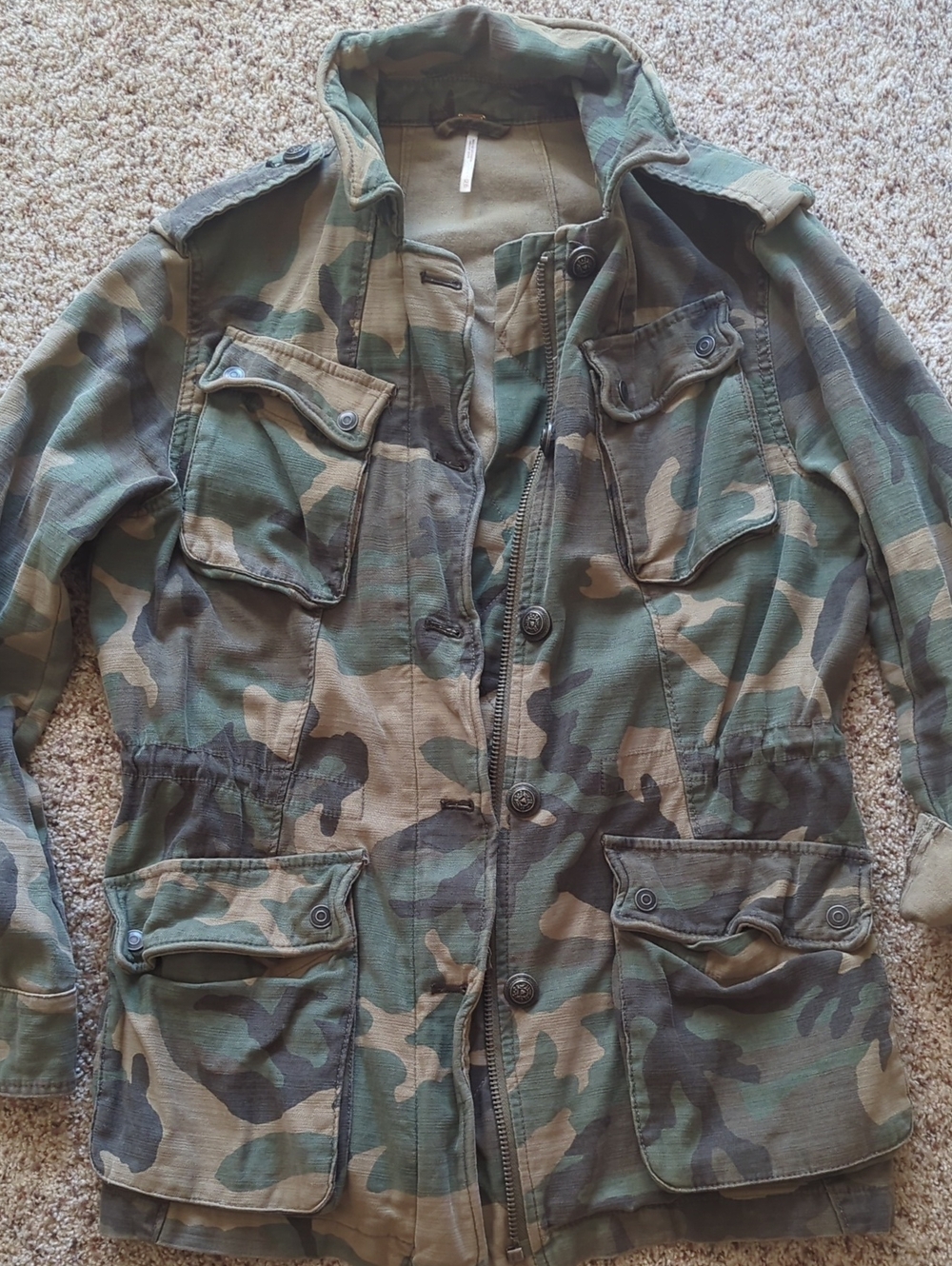 Free People Camo Military Jacket XS